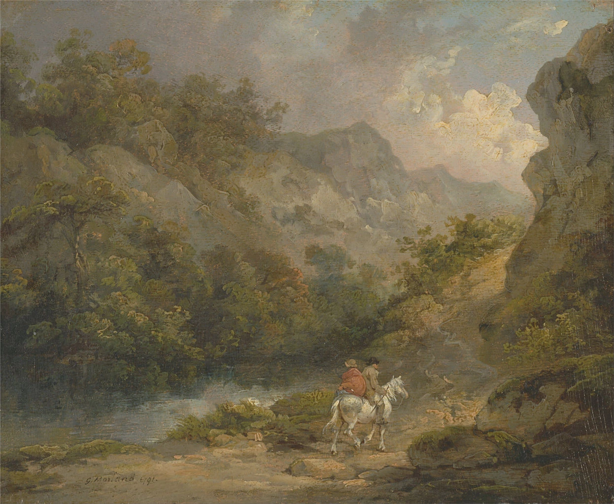 Paesaggio roccioso con due uomini a cavallo - Yale Center for British Art